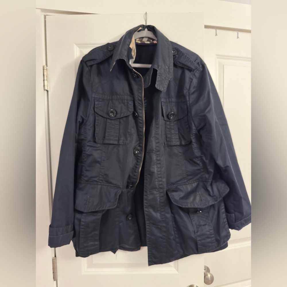 Burberry navy blue coat